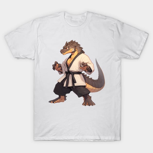 Karate Dragon Master T-Shirt by Obotan Mmienu